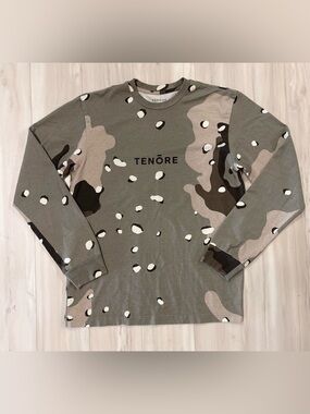 Tenore Olive Camo Long Sleeve Tee size Medium